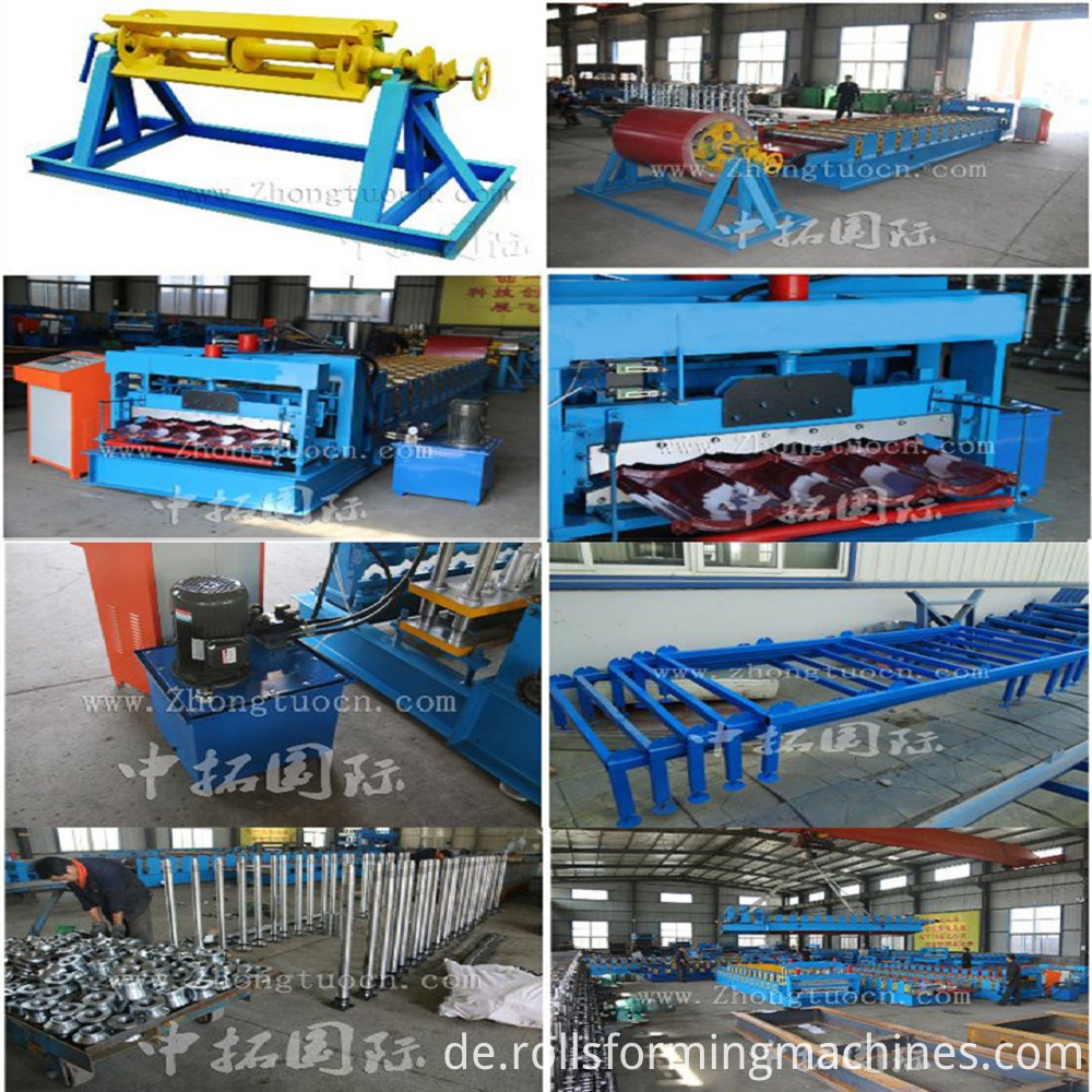 Glasierte Fliesenformmaschine (19) Glazed tile roll forming machine (19)